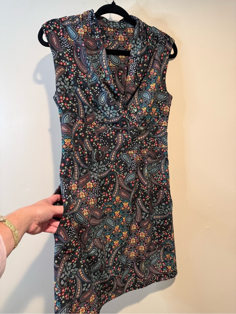 Athleta Dahlia Paisley Dress Sz 6 - Picture 5 of 10